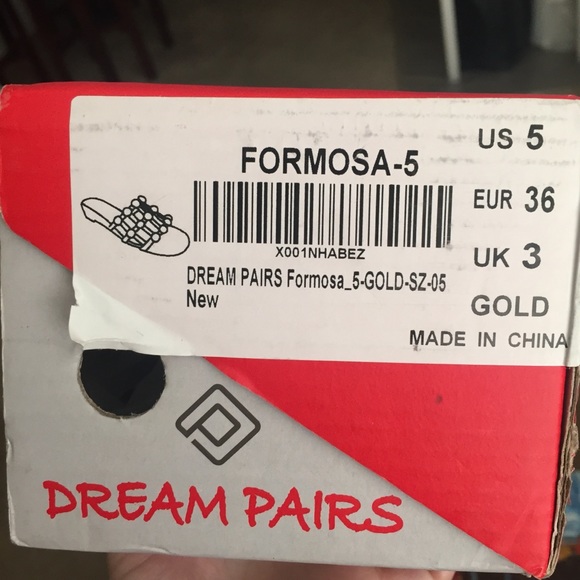 Dream Pairs Gold Sandals NWT Size 5 - Picture 10 of 10